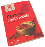 Carne de cerdo asada con tallarines al wok 350 gramos